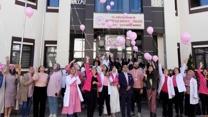 Pembe balonlarla farkındalık
