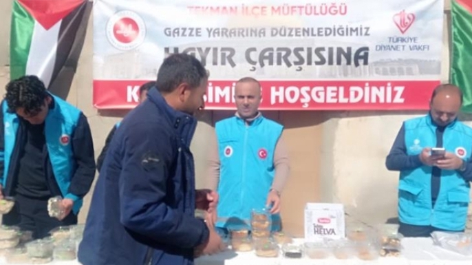 Tekman’da Gazze için hayır çarşısı