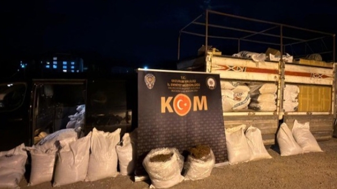 Tonlarca kaçak tütün ele geçirildi!