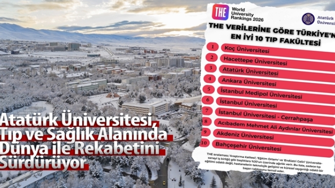 Atatürk Üniversitesi sağlıkta yükseliyor