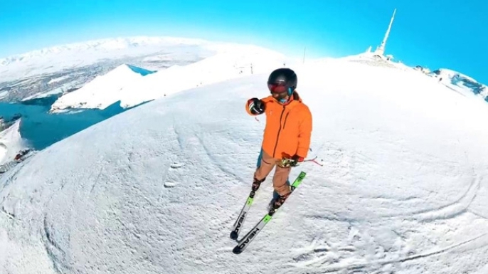 Erzurum'da karın iki yüzü