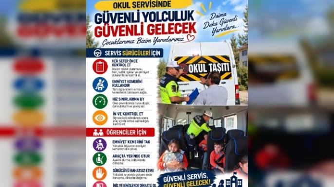 Jandarma okul servislerini denetledi