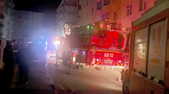 Palandöken’de Gece yarısı yangın paniği