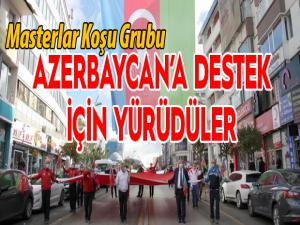 Azerbaycana destek için yürüdüler