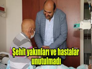 Bayramda Aziziyede şehit yakınları ve hastalar unutulmadı