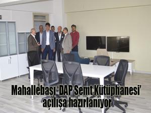 Mahallebaşı DAP Semt Kütüphanesi açılışa hazırlanıyor