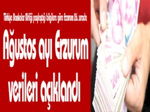 Ağustos ayı Erzurum verileri açıklandı