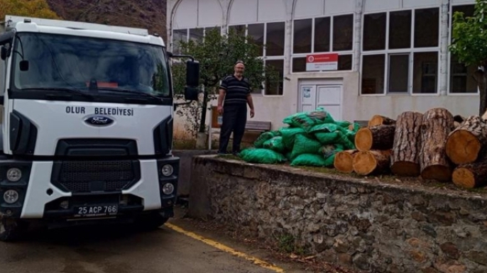 Olur Belediyesi’nden camilere kışlık kömür desteği